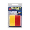 Hold Everything Magnet, Ceramic Block Magnet in Red &Yellow Plastic