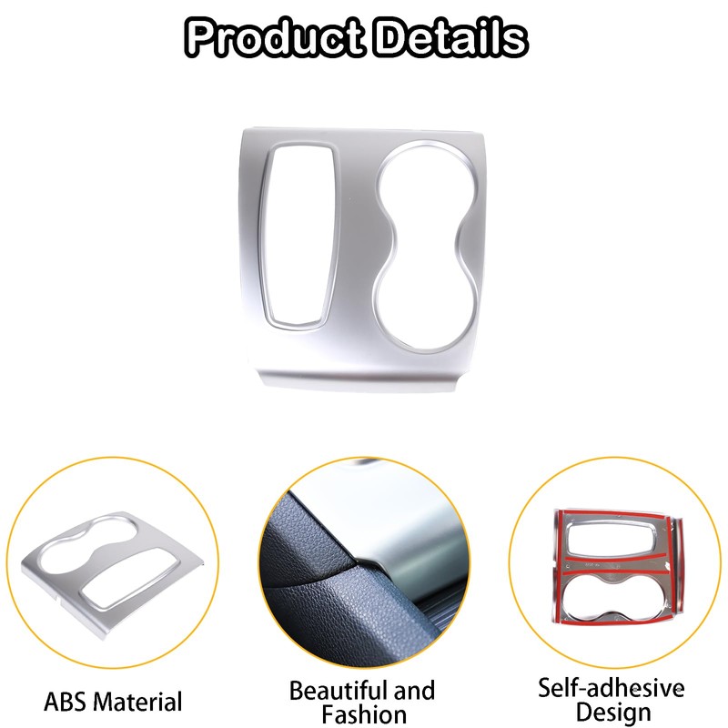 Heutamo Center Console Gear Shift Cup Holder Panel Trim Cover