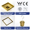 Square Shower Drain 6", Brushed Gold Floor Drain with Tiled