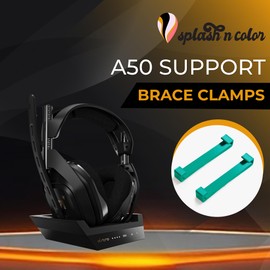 splash n color A50 Support Brace Clamps Upgrade for Cushion - Enhance Your Headphone Comfort with Durable and Secure Fit - Compatible with Astro A50 Gen. 4 and Mod Kit - 2 Pack (Flexible, Green)
