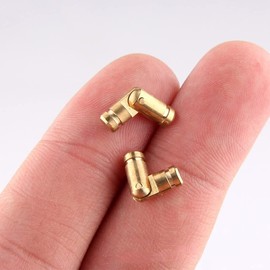 30 PCS Hidden Cylindrical Barrel Hinge Invisible Hinges Brass Tone Hidden Furniture Hinges for Small Box Furniture Hardware