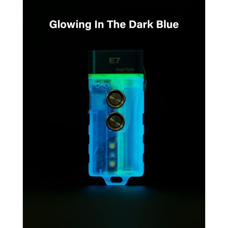 RovyVon E7 Rechargeable EDC Flashlight USB C, Small Bright Keychain