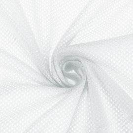 PATIKIL 62 Inch Wide Mesh Fabric Slightly Stretchy for Sewing Backpack Pocket and Straps, Netting Clothes, Netting Bags, Shopping Bags, White 3 Yard