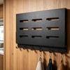 OPSELU Small Folding Metal Shelf with Hooks, Fold-up Wall Shelf,