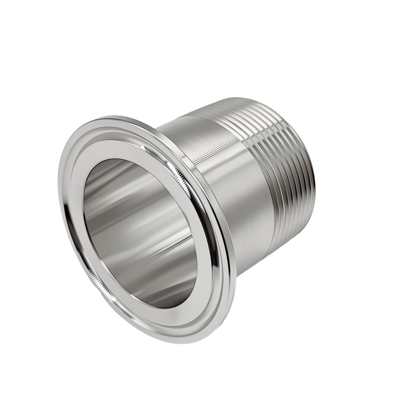 Beduan 2" Tri Clamp to 1-1/2" NPT Male Stainless Steel