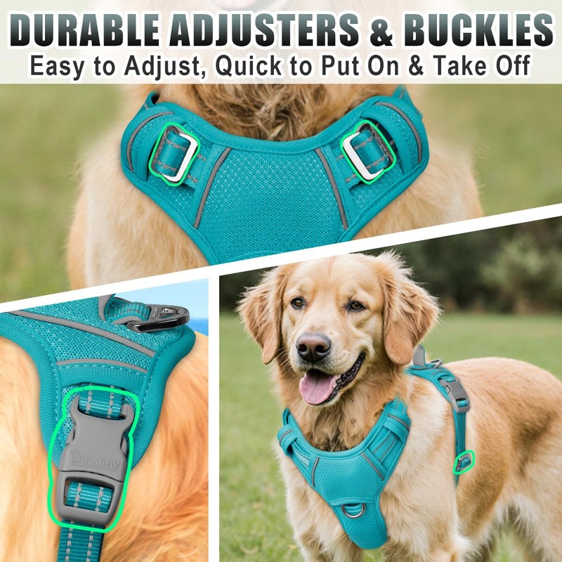 BARKBAY No Pull Dog Harness Large Reflective Dog Harness with