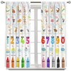 Alphabet ABC Kids Curtains, Colorful Cartoon Animal Learning Daycare Preschool