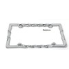 3D Curly Wave Pattern License Plate Frame Chrome Twist with