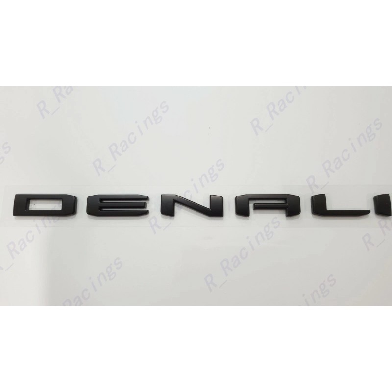 GMC 1pc Matte Black Rear DENALI Emblems Letters Fit 2021-2023
