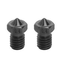EMSea 2pcs 3D Printer Nozzle Hardened Steel Nozzle 0.4mm High Temperature Nozzle Compatible with V6 Hotend Compatible with Prusa i3 MK3 MK3S