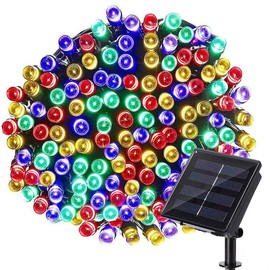 Outdoor Solar Fairy Lights 20m 200 LED Fairy Lights 8 Modes Waterproof String Lights for Garden Patio Balcony Decoration