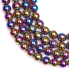 Synthetic Round Multicolor Hematite Gemstone DIY Jewelry Making Loose Beads 15 Diameter:0.394 by Joe Foreman