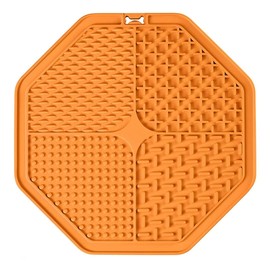 TopPetPro [Blue] Hex Licking Mat Slow Feeder for Dogs and Cats, Premium Lick Pad with Suction Cups for Dog Anxiety Relief, Slow Feeder Dog Bowls, Bathing, Grooming and Training