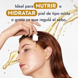 HEBBE Aceite De Jojoba 250 ml Orgánico Prensado En Frío Para Cabello Y Piel Hidratante Facial Para Piel Mixta Y Grasa Regula Sebo Fortalece Cabello