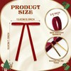 24Pcs Red Velvet Bows 5x7 Inch Pre-Tied Red Velvet Bows