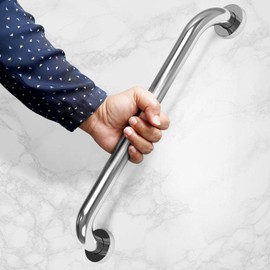 Grab Bars for Bathtubs and Showers, 2 Packs 16 in 1.25 Inch Diameter Stainless Steel Handicap Shower Bars for Seniors, Bathtubs & Showers