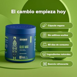 Birdman Glicinato de Magnesio 400 mg  Apoya la Absorcin de Calcio  Frmula Limpia Sin Aditivos  Cpsula Vegana  Esencia Refrescante  Suplemento...      