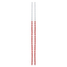 American Swing Red 5 1/2' Plasticol Coated Chain - Set of 2