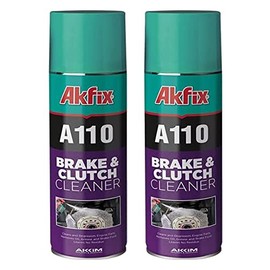 Akfix A110 Brake Parts Cleaner - Strong Dust and Rust Remover, Brake Cleaner Spray Can, Super Clean Metal Degreaser, Hand Cleaner for Auto Mechanics, Caliper, Disc and Clutch | 2 Pack, 16.9 Oz.