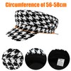 Houndstooth Pattern Hat Chic Fiddler Cap for Women – Fashionable
