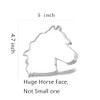Keewah Large Horse Head Cookie Cutter, 5 x 4.7 inch,