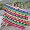 Yunzhou Striped Extra Large Microfibre Lightweight Beach Towel Quick Dry