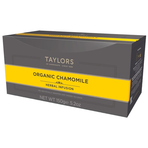 Taylors of Harrogate Organic Chamomile Herbal Tea, 100 Teabags