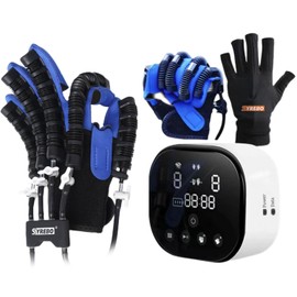 syrebo Rehabilitation Robot Gloves, C10 Model Hemiplegia Finger Rehabilitation Trainer Robot Gloves with Stronger Power and Adjustable Strength, Self-Training Stroke Recovery Equipment for Home Use
