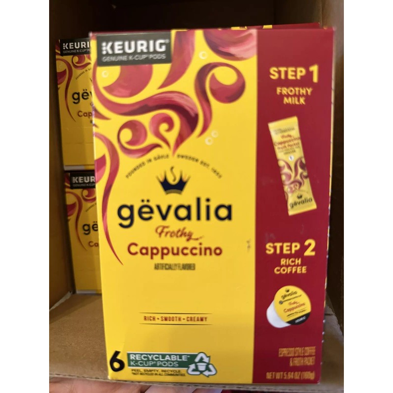 Gevalia 5 Boxes Gevalia Frothy 2-Step Cappuccino Espresso Keurig K-Cup