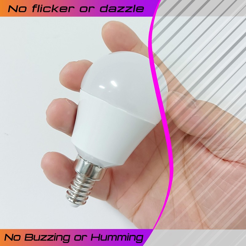 Elmoyle E12 LED Candelabra Light Bulbs 60Watt Equivalent, Warm White