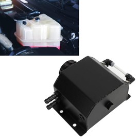 Upgrade your cooling system with the 1 Litre Aluminium Overflow Tank for Universal Coolant Reservoir (Black)