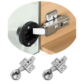 TEYOUQU 2 Piece Cabinet Hinge Diameter 26mm Hole European Soft Close Hinge for Cabinet Glass Door