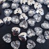 MajorCrafts® 44pcs 13mm Heart Faceted Acrylic 2 holes Sewing Buttons