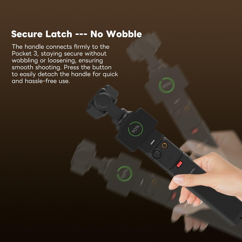 Metal Battery Charging Handle for DJI Osmo Pocket 3, Built-in