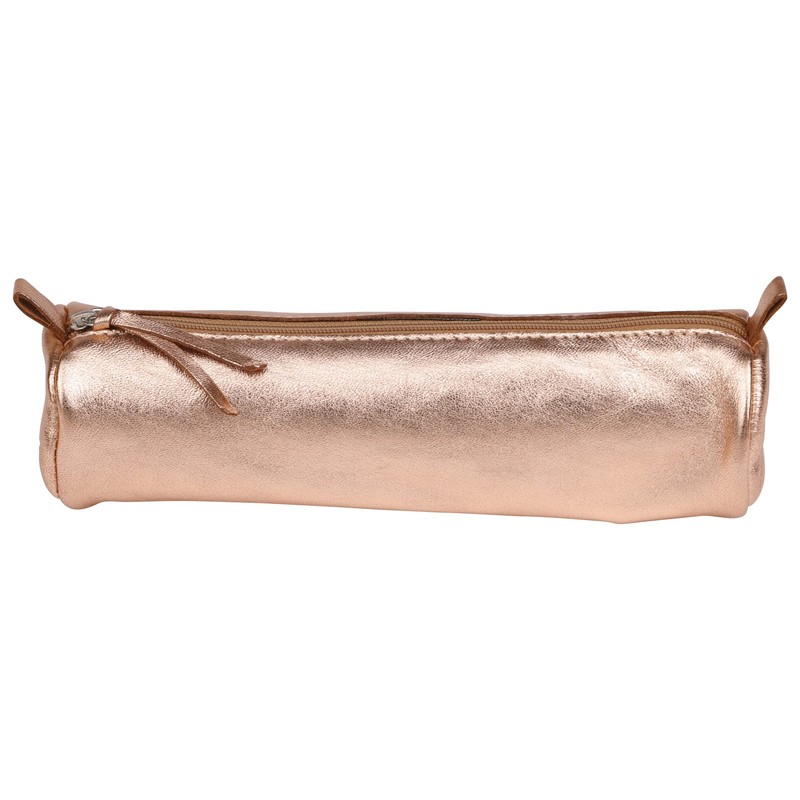 Clairefontaine - Ref 8687C - Metallic Leather Round Pencil Case