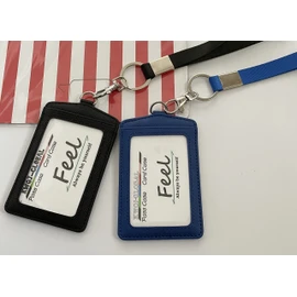 [Feel] Commuter Pass Case with Strap" Pass Holder, IC Card Case, Card Case, Commuting to Work or School, Transportation IC Card (Suica TOICA ICOCA PASMO PiTaPa), blue