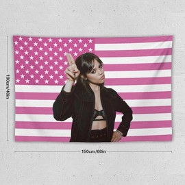 Jenna Flag Ortega Tapestry – Aesthetic Wall Art for Living Room, Bedroom, Dormitory, or Garden - Size: 40x60in