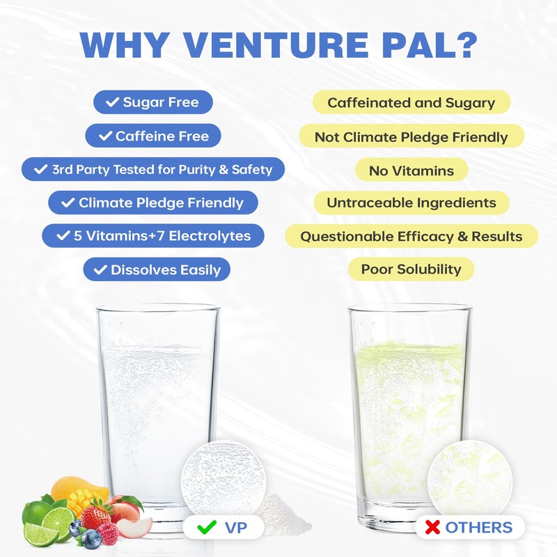 Venture Pal Sugar Free Electrolyte Powder Packets - Liquid Daily