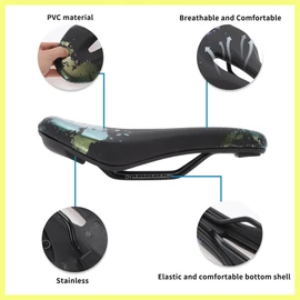 QUARKZMAN Fahrradsattel, Ergonomischer Fahrradsitz, Komfortabler Stoßdämpfender Fahrradsattel Für Trekking Rennrad Stadt MTB E-Bike, Gelb