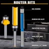 12 Pcs Router Bits Including 4 Flush 4 Roundover 4