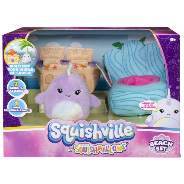 Squishville Mini-Squishmallows Plush Beach Accessory Set - Includes One 2-Inch