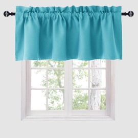 Hiasan - Cortinas Opacas con Bolsillo para Barra para Sala de Estar y recámara, 42 x 12 Pulgadas de Largo, café, 1 Panel
