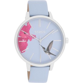 Oozoo - Timepieces Women's Watch | Women's Watch with Metal Strap | Modern Watch for Women | Elegant Analogue Women's Watch in Round (42 mm Case), C11067 - Light Blue, Strap.