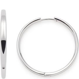 Leonardo Jewels 023573 Bravo Creole Earrings 1 Pair Stainless Steel Silver 3.2 cm Diameter Puristic Basic Look Jewellery Women, Stainless Steel, No Gemstone