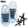 60pcs Silicone Lazy Shoelaces Elastic No Tie Shoe Laces Running