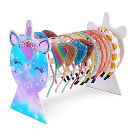 Unicorn Castle Headband Holder Girls Hair Accessories Organiser Hairband Display Stand Organiser for Girls Room Accessories