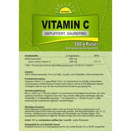 Vitamin C Powder (Buffered, Acid Free), 500 g in Eco Friendly Kraft Paper Bag. Bonemis®