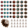 AHANDMAKER 40 Sets 8 Style Coin Screw Rivets Decorative Buckle