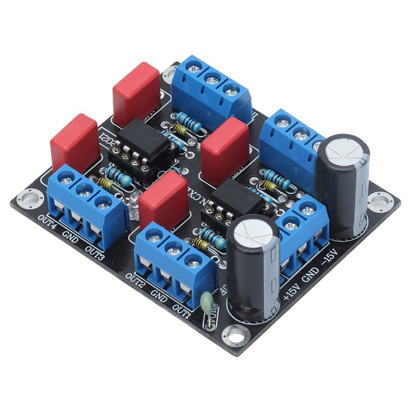 Preamplifier Board Dual Power Supply 4 Channel Audio Amplification Module