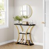 Hoctieon 3 Tier Console Table with Open Wood Shelves, Decorative